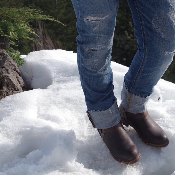 Brown Chunky Winter Boots By Jana - Picture 1 of 9